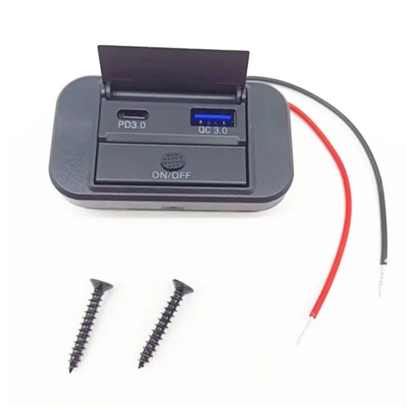 Bluejw Type-C PD 3.0 & Dual USB Car Charger, Fast Charging 12V/24V Power Outlet Socket, Automobile Adapter Panel for iPhone, Samsung, Android - Image 5